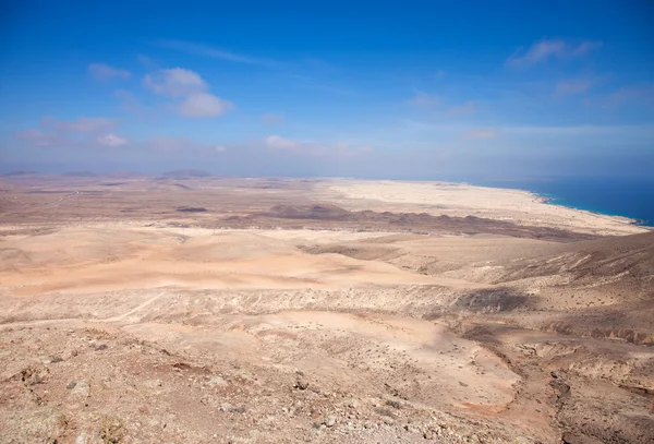 Fuerteventura, pohled na sever od Montana Roja — Stock fotografie