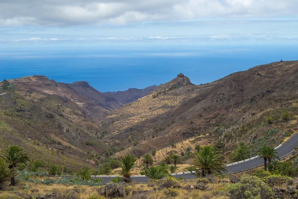 라 Gomera, 카나리아 제도, 남쪽 해안 쪽으로 볼 — 스톡 사진