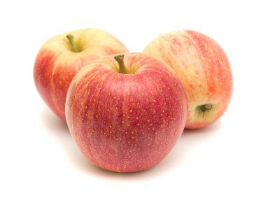 izole kırmızı ve sarı elmalar