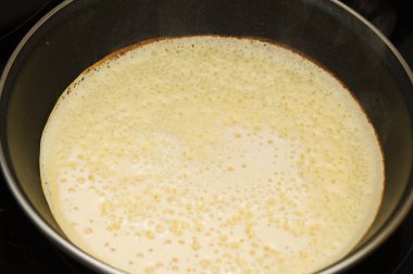 Büyük Kanarya Bahçesi - Tejeda 'da açan badem ağaçları, makro çiçekli arka plan