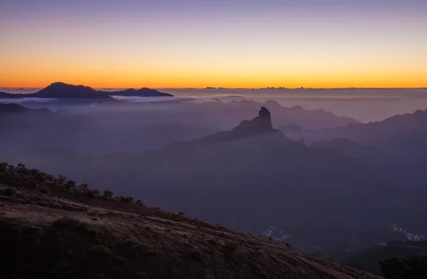 Gran Canaria, Caldera de Tejeda, zachód słońca — Zdjęcie stockowe