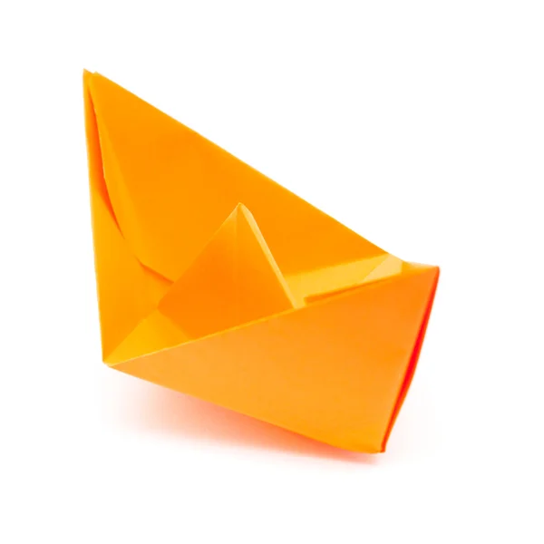 Folded paper boat — Stock Photo, Image
