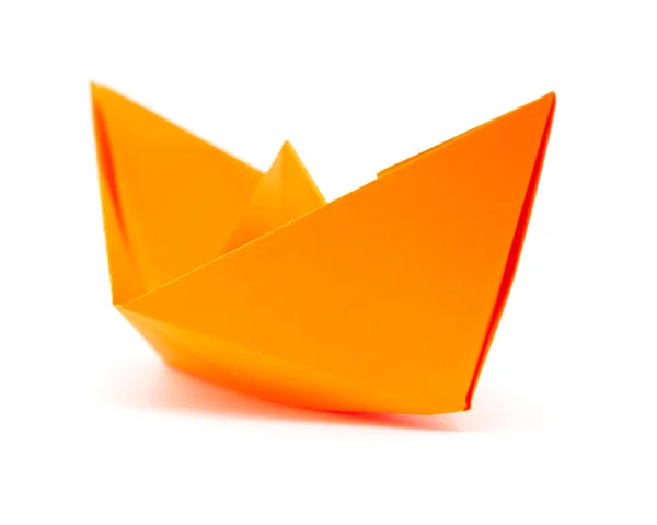 Folded paper boat — Stock Photo, Image