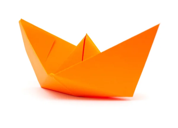 Folded paper boat — Stock Photo, Image