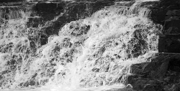 Waterfall background in black and white — Stock Photo, Image