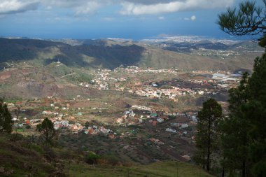 Gran Canaria, view from above over Valsequillo; clipart