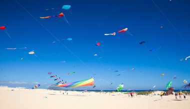 Fuerteventura, Kanarya Adaları, corralejo bayrak beach, düşük tide