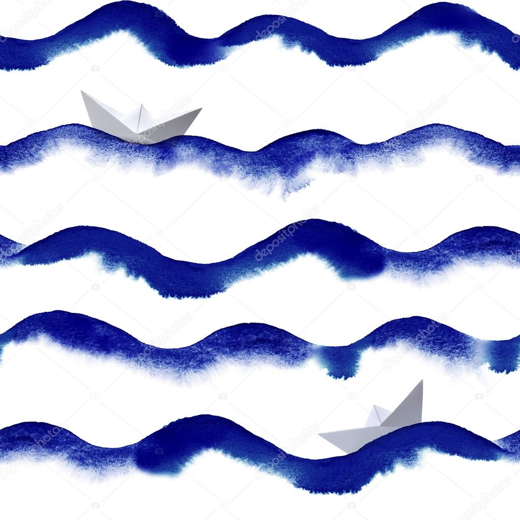 watercolor background waves