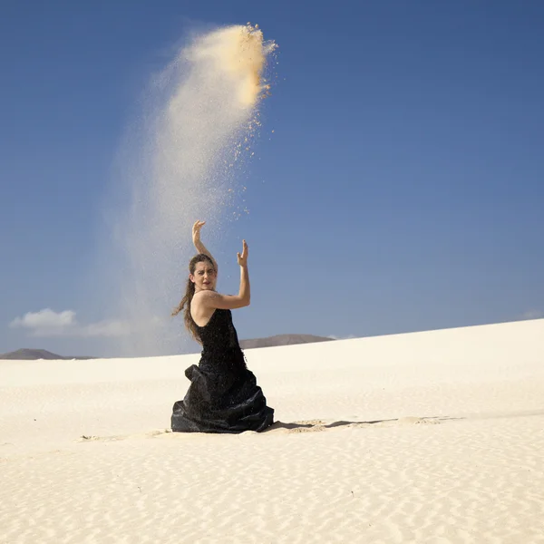 Flamenco w wydmy — Zdjęcie stockowe
