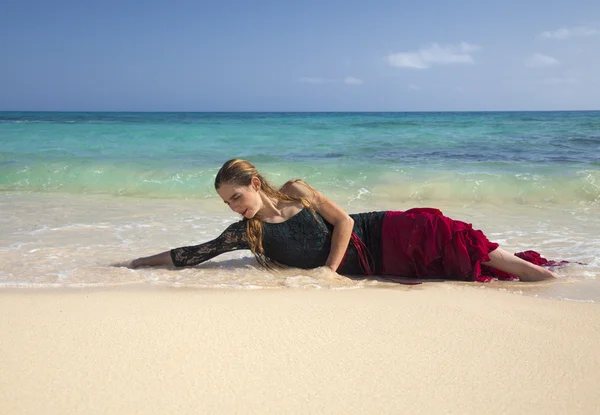 Flamenco och havet — Stockfoto