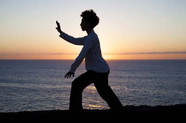 Tai chi gün batımında