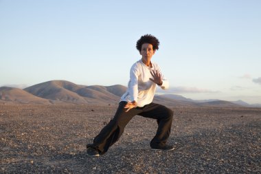 Tai chi gün batımında