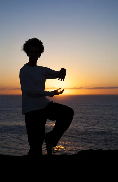 Tai chi al tramonto — Foto Stock