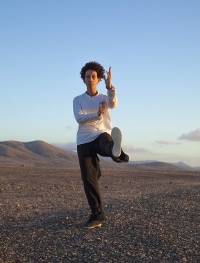 Tai chi gün batımında