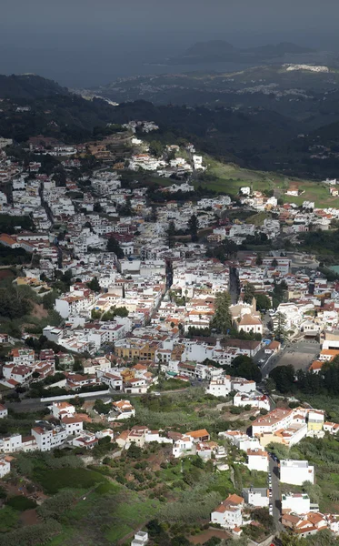 Gran Canaria, Vista aérea de la histórica ciudad Teror —  Fotos de Stock