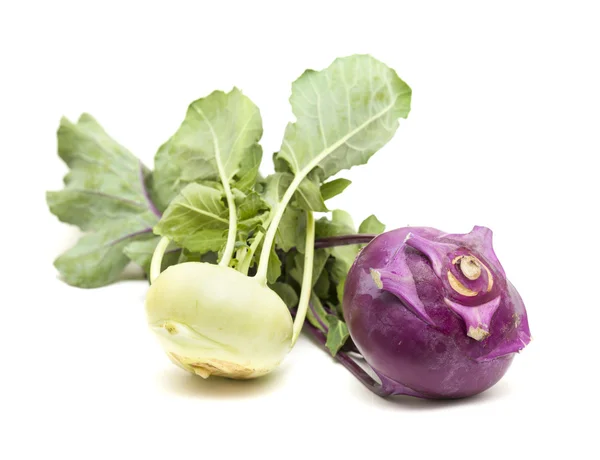 Kohlrabi isolated on white — Stock Photo, Image