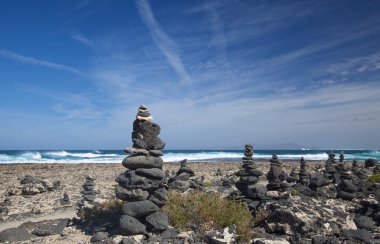 Faro de Toston çevresini Fuerteventura, Kanarya Adaları,