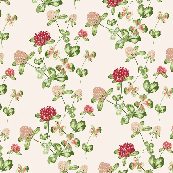 Textura floral, trébol — Archivo Imágenes Vectoriales