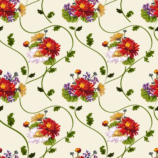 Textura delicada, verde, fresco, flores, crisantemo — Archivo Imágenes Vectoriales