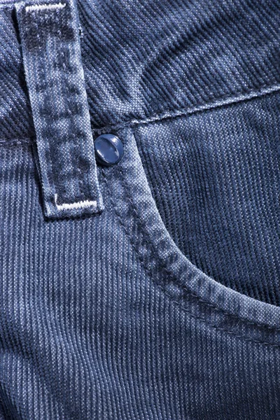 A fragment of denim corduroy trousers closeup — Stock Photo, Image