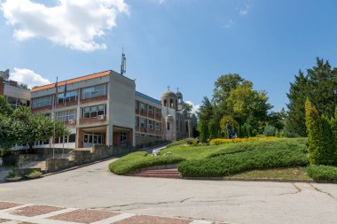 Veliko Tarnovo, Bulgaristan - 10 Ağustos 2017: Veliko Tarnovo Üniversitesi 'nin inşaatı