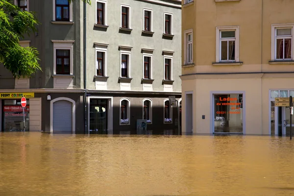 Meissen ドイツ 2013年6月5日 2013年洪水の間のMeissenの通りの眺め — ストック写真
