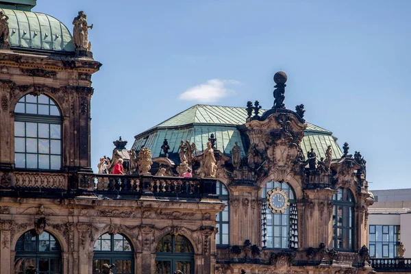 Дрезден Німеччина Червня 2013 Деталь Будівель Архітектурно Паркового Ансамблю Цвінгера — стокове фото