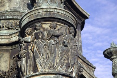 Dresden, Almanya - Haziran 2013: Dresden 'deki Saksonya Kralı Johann Anıtı' nın Parçası