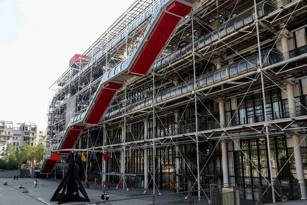 Parigi Francia Giugno 2013 Facciata Dell Edificio Del Georges Pompidou — Foto Stock