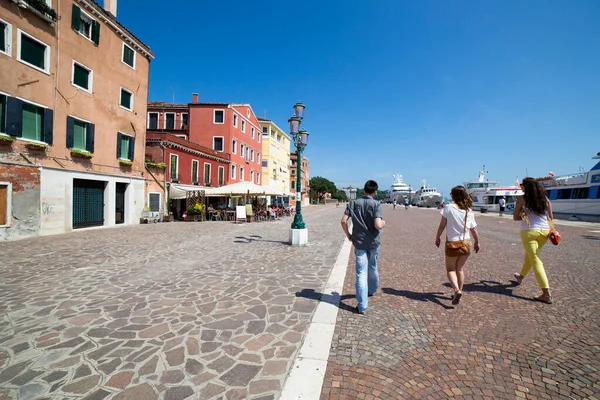 Венеция Италия Июня 2013 Прогулка Набережной Венеции — стоковое фото