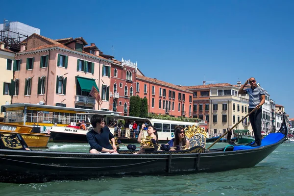 Venice Italy June 2013 Ride Gondola Canals Venice — Stock Photo, Image