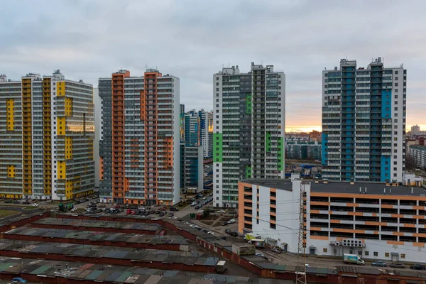 Saint Pétersbourg Russie Janvier 2020 Bâtiments Étages Complexe Résidentiel Dans — Photo