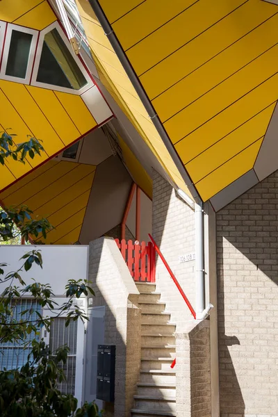 Rotterdam Netherlands July 2018 Apartment Entrance Cube House Original Landmark — Stock Photo, Image