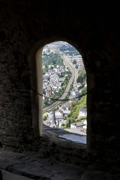 Marksburg Duitsland Juli 2018 Uitzicht Vanuit Het Raam Van Kasteel — Stockfoto