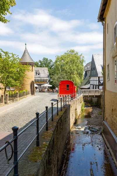 Goslar Německo Července 2018 Řeka Abzucht Protéká Centrem Německého Goslaru — Stock fotografie