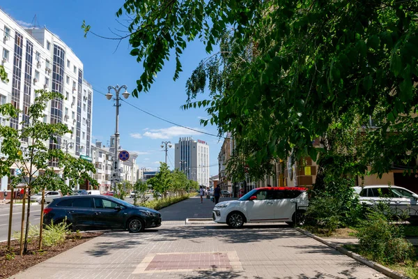 Belgorod Russia July 2021 Вид Архітектуру Будівлі Центральній Частині Белгорода — стокове фото