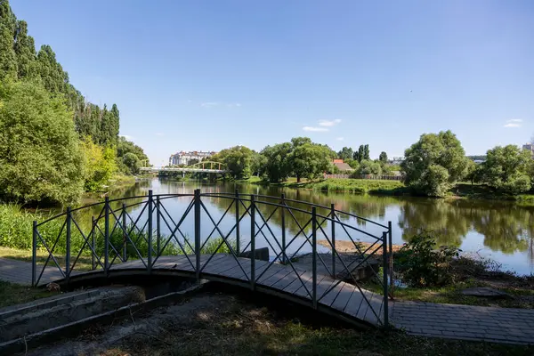 Belgorod Rússia Julho 2021 Vista Rio Vezelka Victory Park Centro — Fotografia de Stock