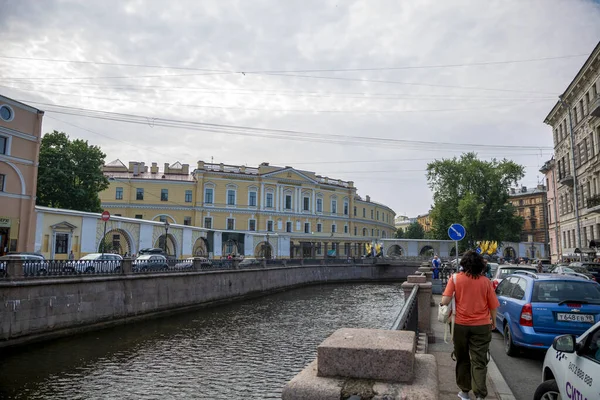 Petersburg Russia July 2021 View Griboyedov Canal Banking Bridge State — Stock Photo, Image