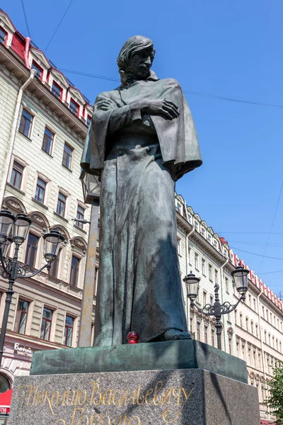 São Petersburgo Rússia Julho 2021 Monumento Gogol São Petersburgo Malaya — Fotografia de Stock