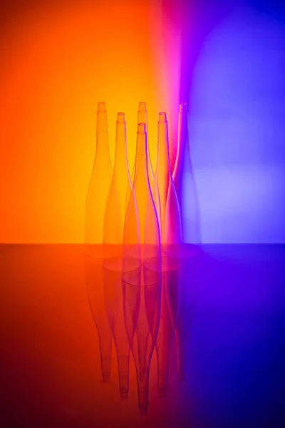 Abstract Still Life Transparent Figures Color Ackground — Stock Photo, Image
