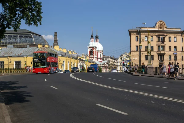 Petersburg Russia July 2021 View Pestel Street Panteleimon Bridge Petersburg — Stock Photo, Image