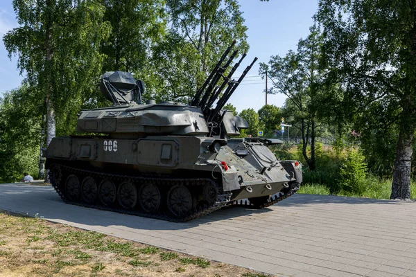 Priozersk Russie Juillet 2021 Canon Antiaérien Automoteur Soviétique Zsu Shilka — Photo