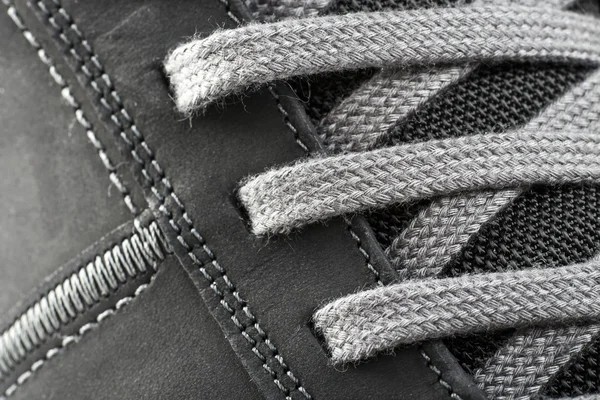 Fragment of men's shoes closeup Stock Photo