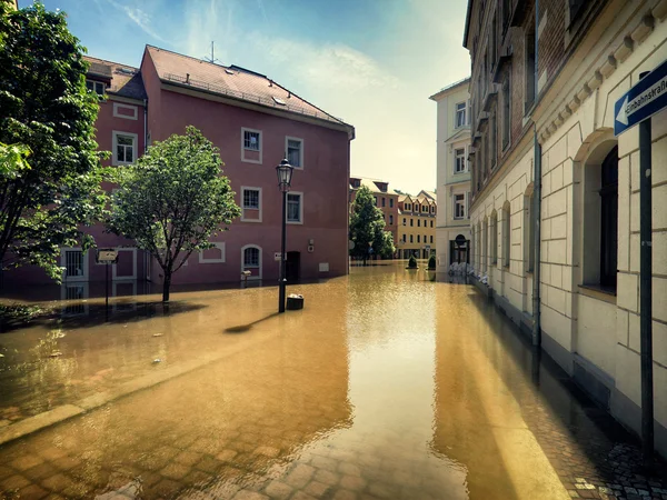 Inundações em Meissen, Alemanha, junho de 2013 — Fotografia de Stock