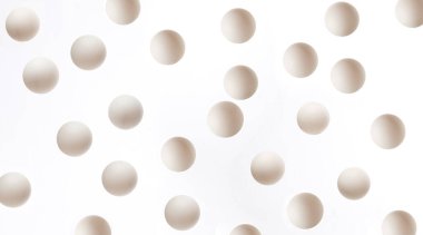 Beyaz arkaplanda topları olan soyut arkaplan