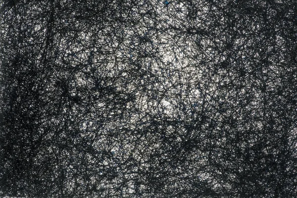 絡み合っている黒のストランドの複数の抽象的なイメージ — ストック写真