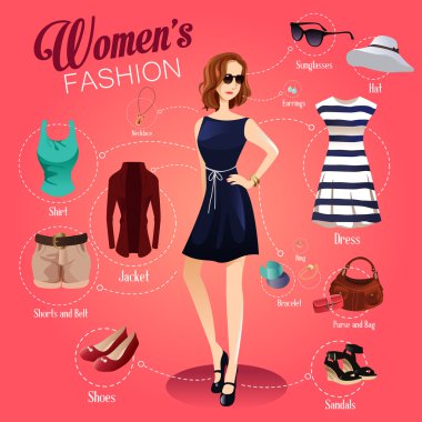 Kadın moda Infographic