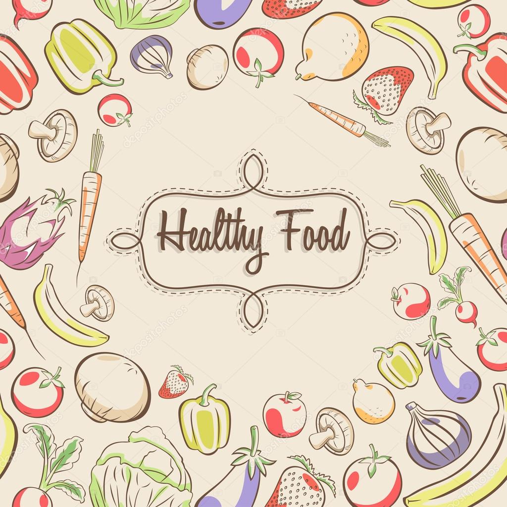 Healthy Food Drawing Stock Illustrations, Cliparts and Royalty Free Healthy  Food Drawing Vectors
