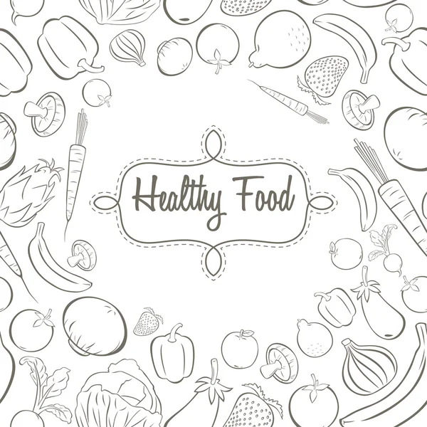 Healthy Food Poster — Stock Vector