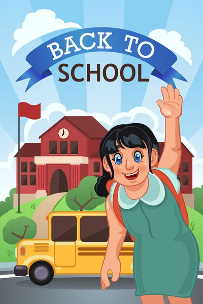 Back to School Poster — Stock Vector